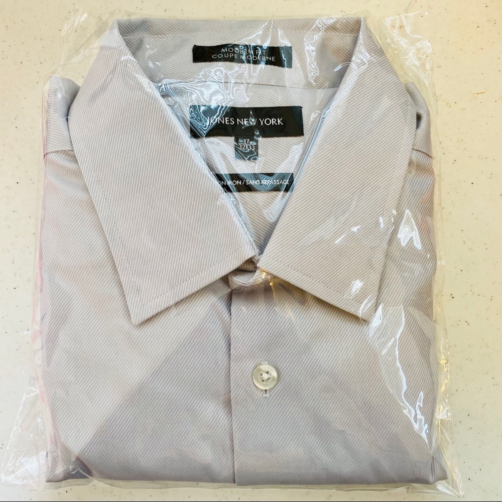 Jones New York Modern Fit 100% Cotton Dress Shirt